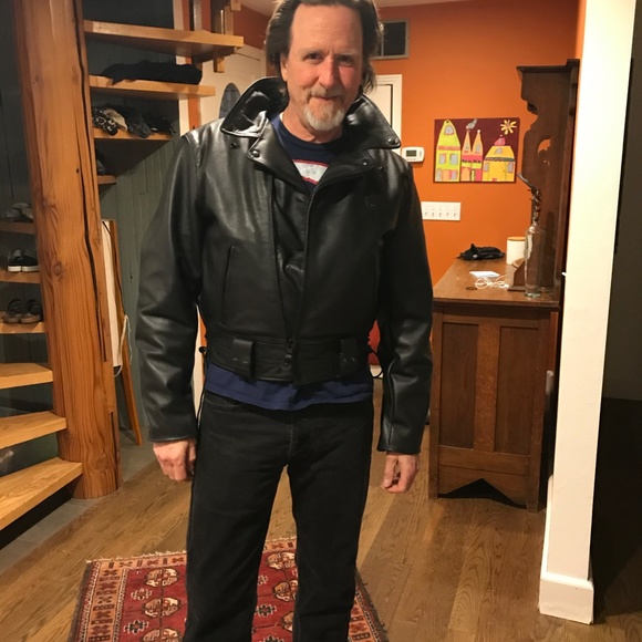 Brand New Police Leather Motorcycle Jacket